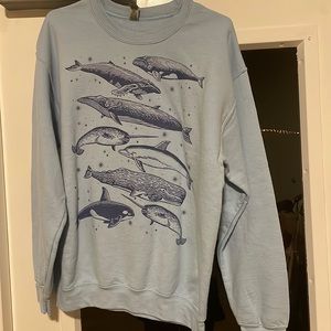 Whale crewneck sweater